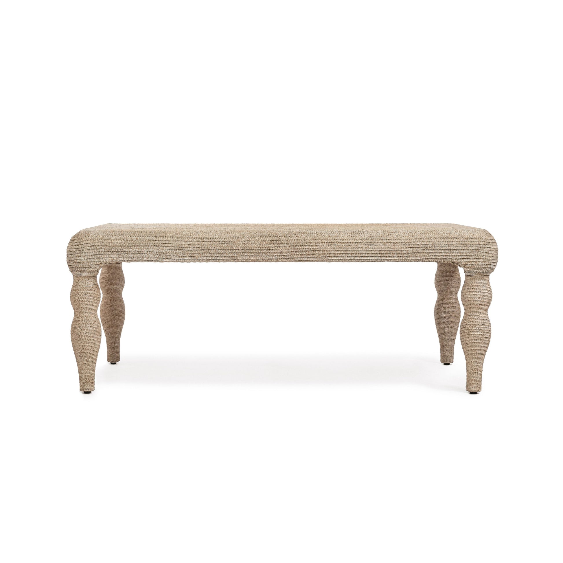 Vicky 49" Natural Woven Seagrass Rectangular Coffee Table - Default Variant