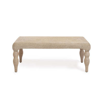 Vicky 49" Natural Woven Seagrass Rectangular Coffee Table