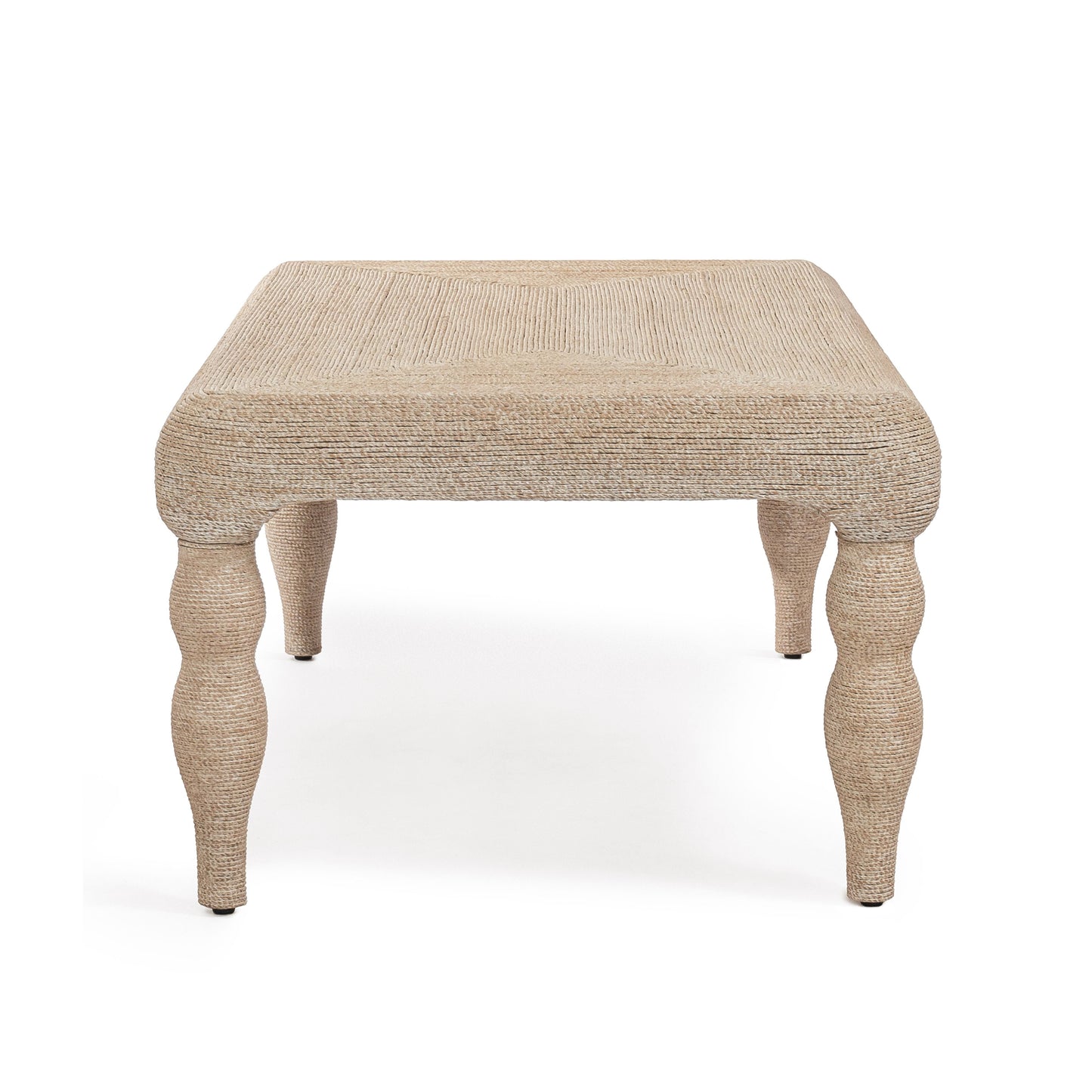 Vicky 49" Natural Woven Seagrass Rectangular Coffee Table