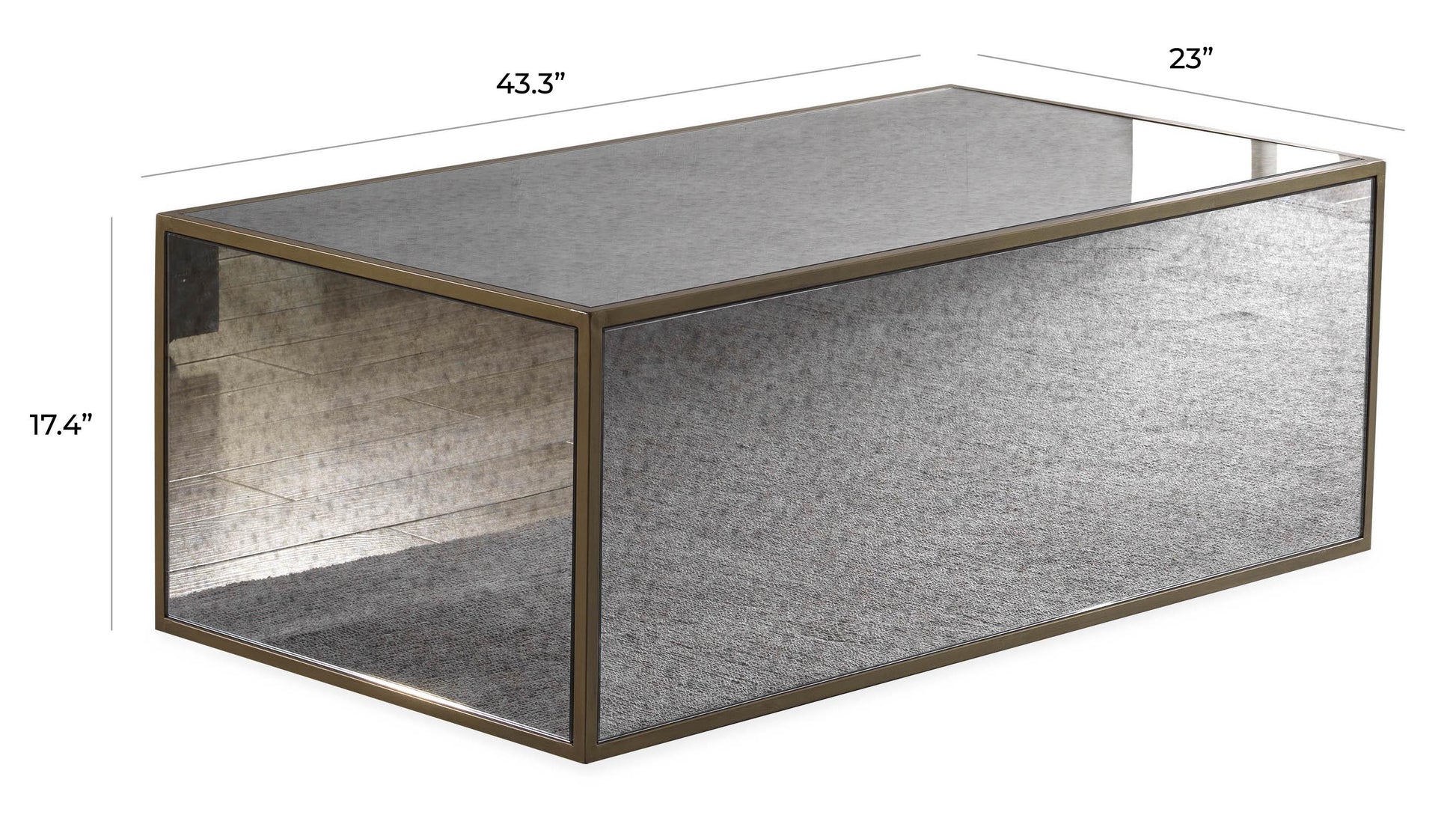 Lana Mirrored Coffee Table by Inspire Me! Home Decor (43"-48")