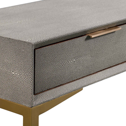 Pesce 59" Faux Shagreen 3-Drawer Console Table
