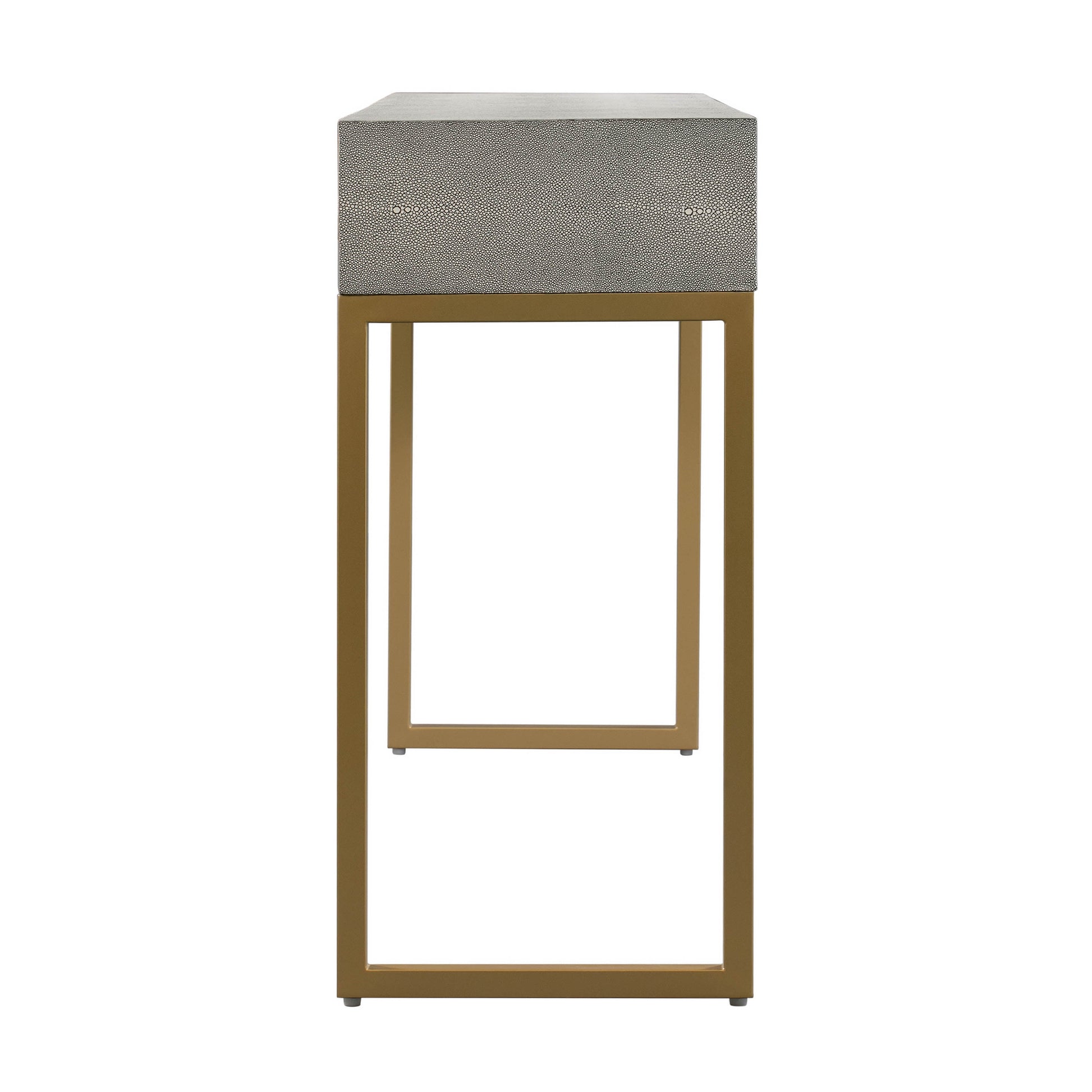 Pesce 59" Faux Shagreen 3-Drawer Console Table