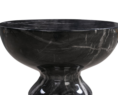 Rue Faux Marble Indoor / Outdoor Round Side Table