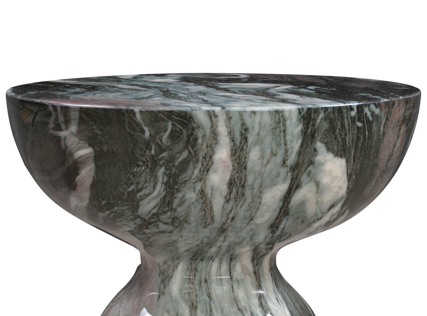 Rue Faux Marble Indoor / Outdoor Round Side Table