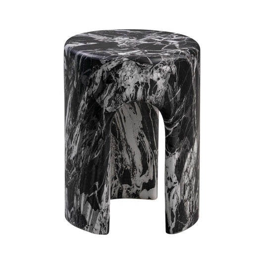 Marisol Black Faux Marble Side Table - Default Variant