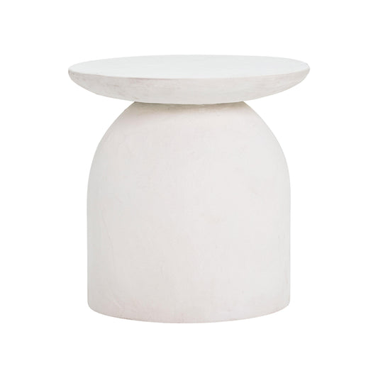 Aloe White Indoor/Outdoor Concrete Side Table - Default Variant
