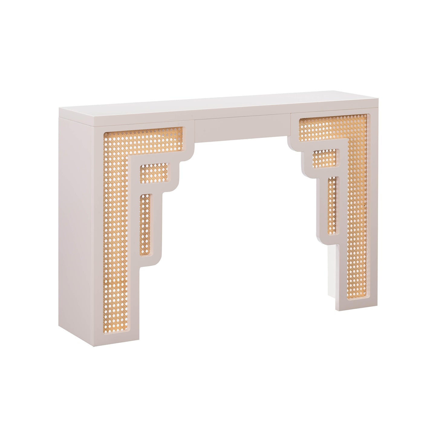 Suzie 45" Rattan Console Table - Cream