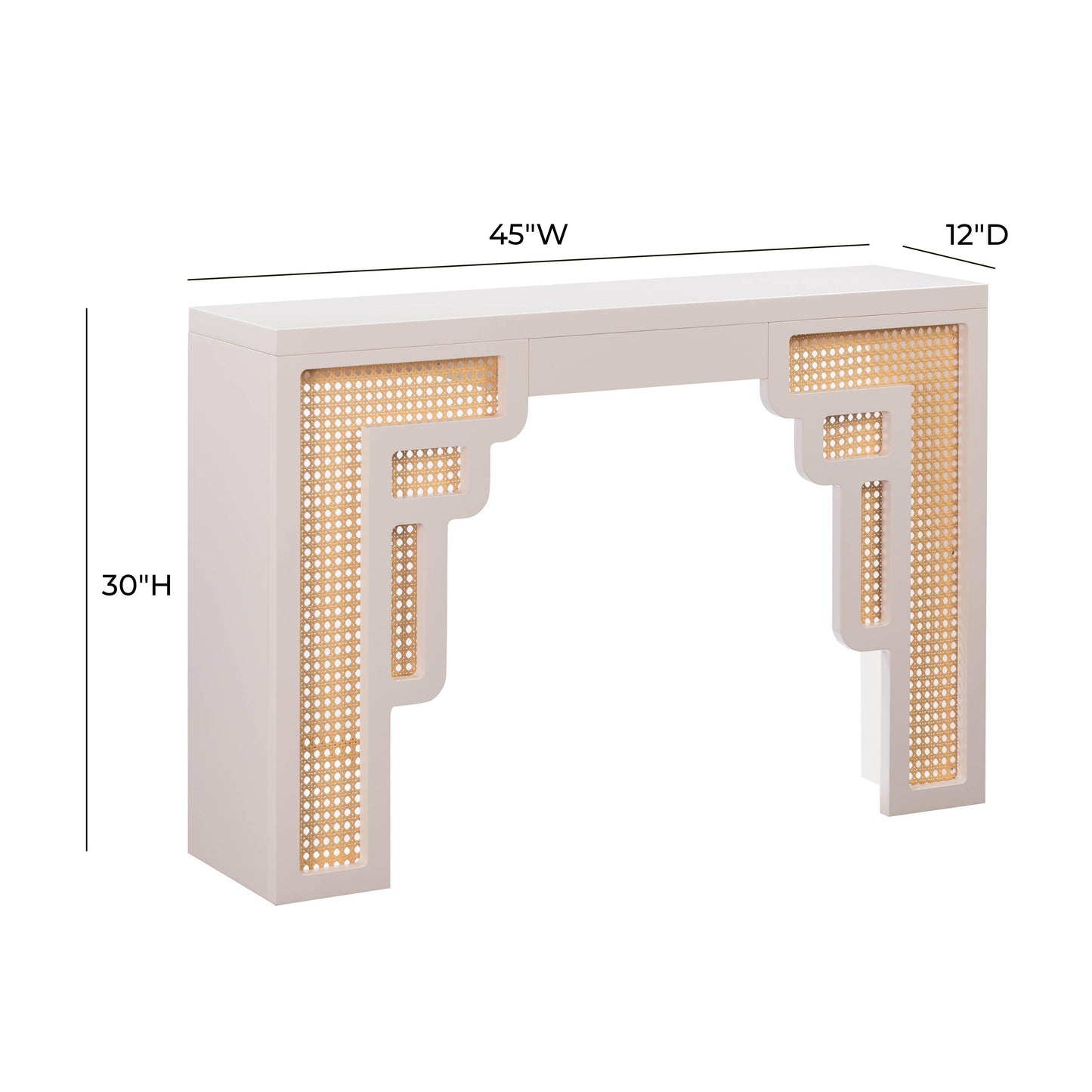 Suzie 45" Rattan Console Table