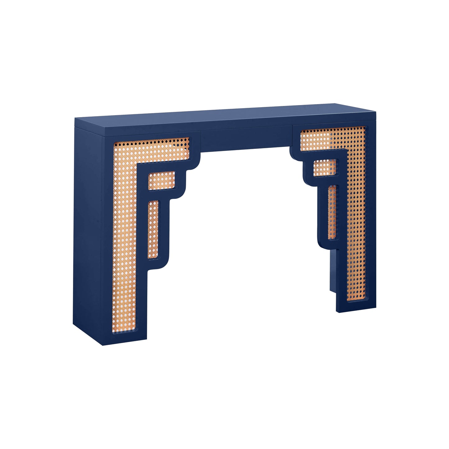 Suzie 45" Rattan Console Table - Navy