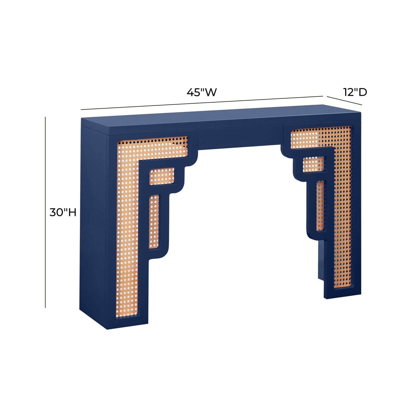 Suzie 45" Rattan Console Table