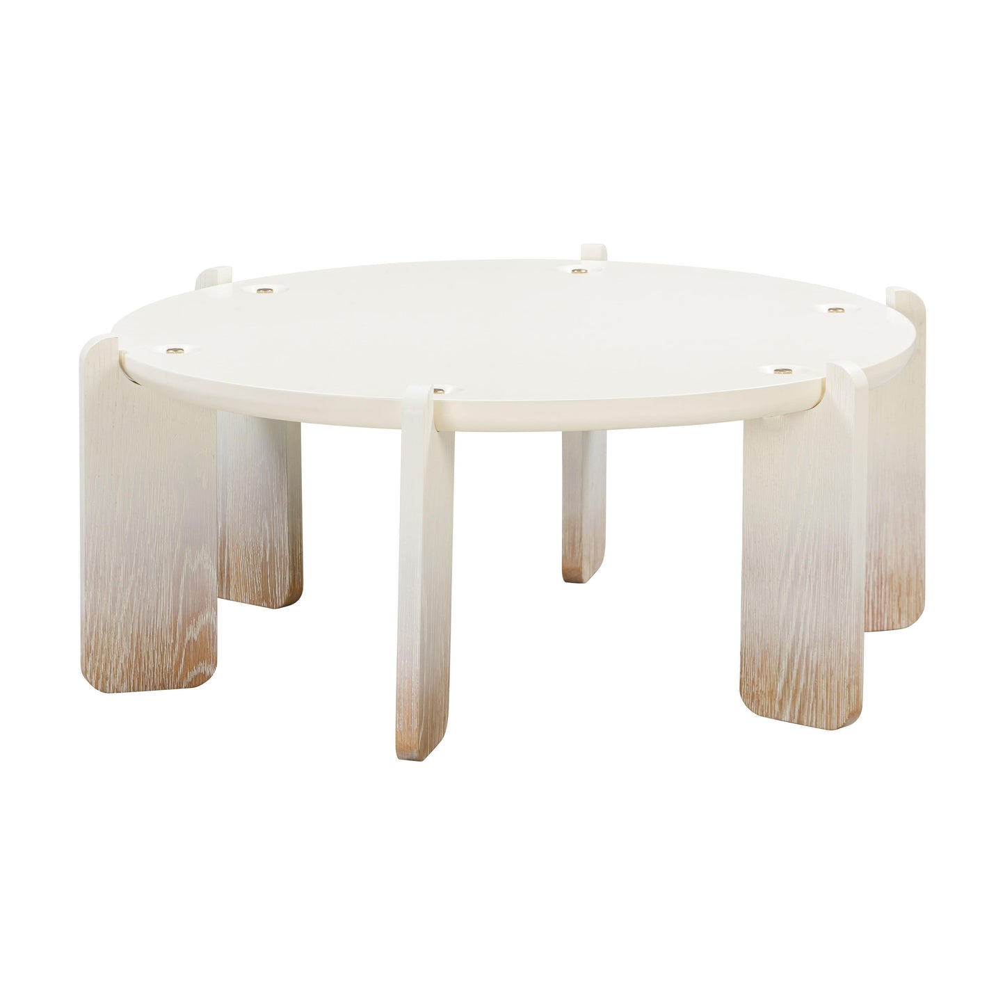 Gloria 35" Cream Oak Round Coffee Table - Default Variant