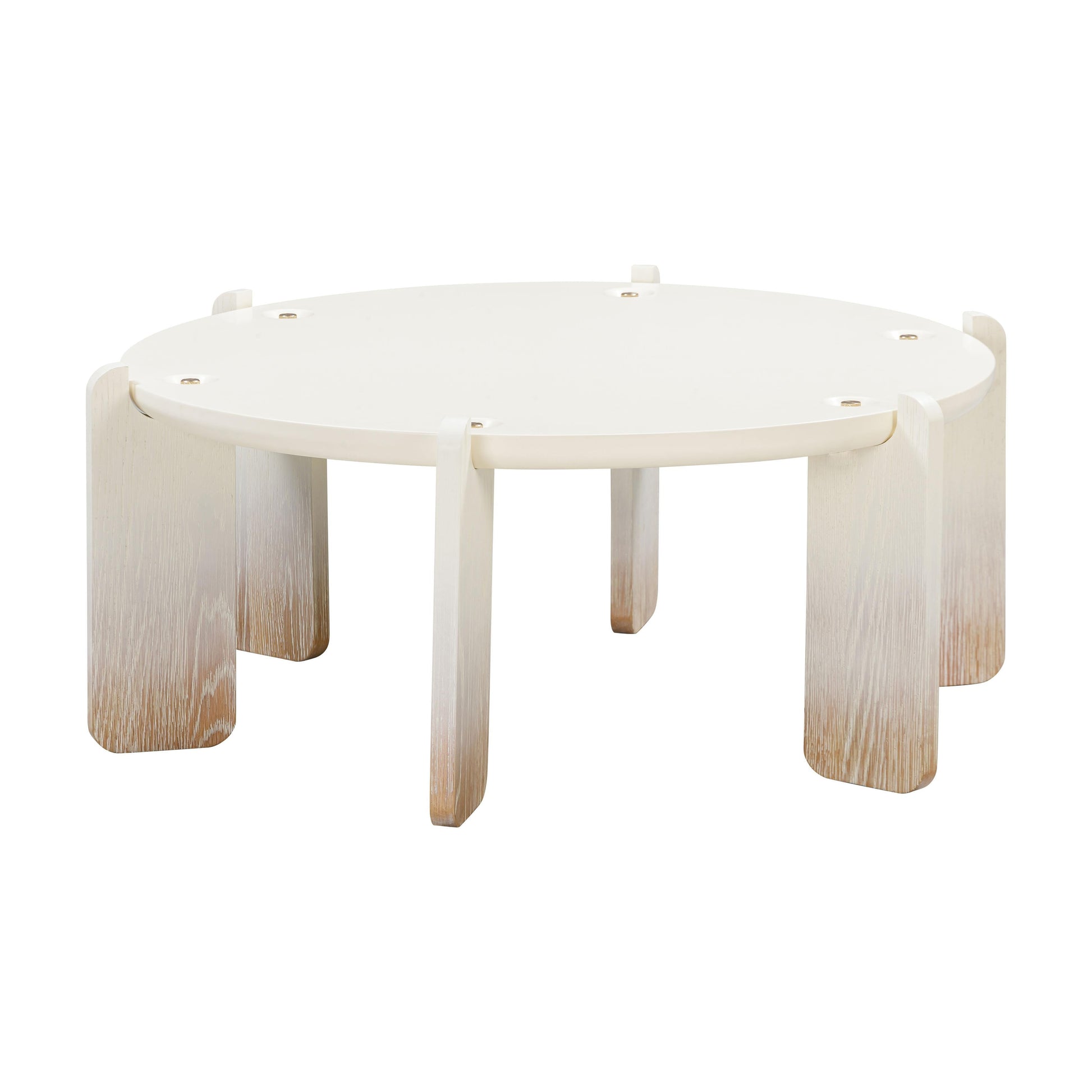 Gloria 35" Cream Oak Round Coffee Table - Default Variant