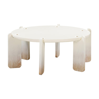 Gloria 35" Cream Oak Round Coffee Table - Default Variant