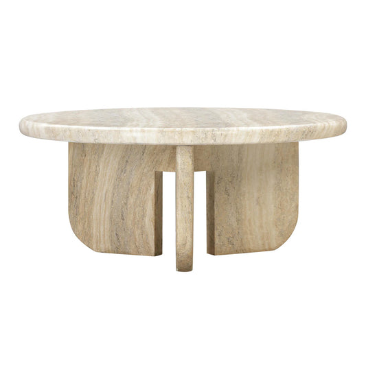 Patrizia 36” Faux Travertine Coffee Table | Indoor & Outdoor
