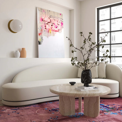 Patrizia 36” Faux Travertine Coffee Table | Indoor & Outdoor