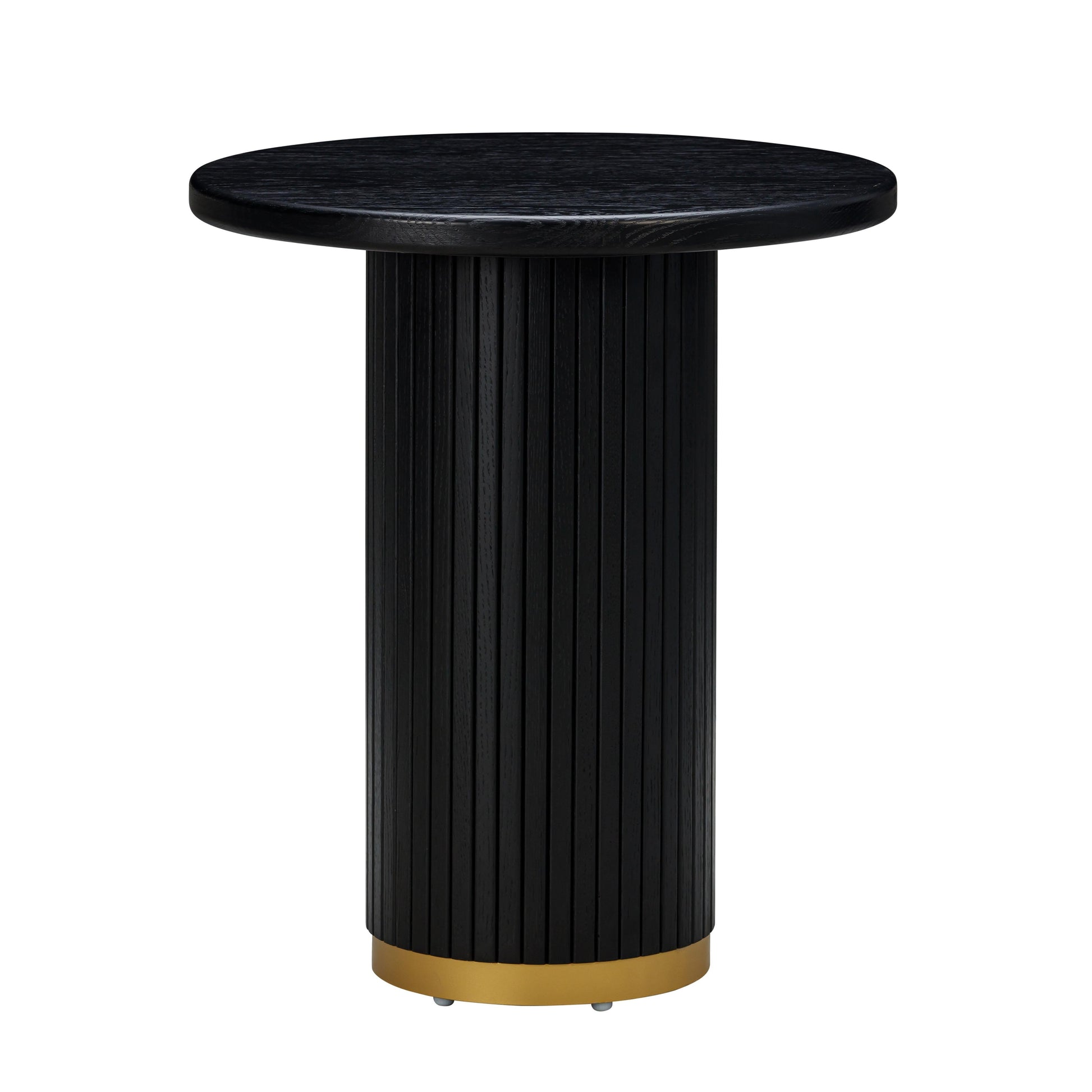 Chelsea Oak Wood Entry Table - Black