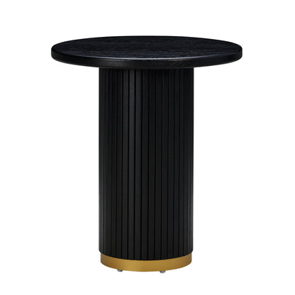 Chelsea Oak Wood Entry Table - Black