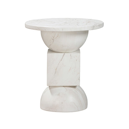 Chip Faux Marble Indoor/Outdoor Side Table - Default Variant