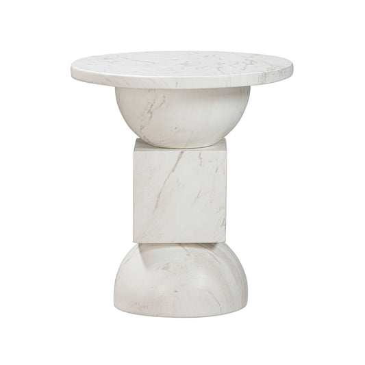 Chip Faux Marble Indoor/Outdoor Side Table - Default Variant