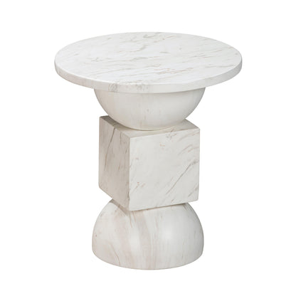 Chip Faux Marble Indoor/Outdoor Side Table