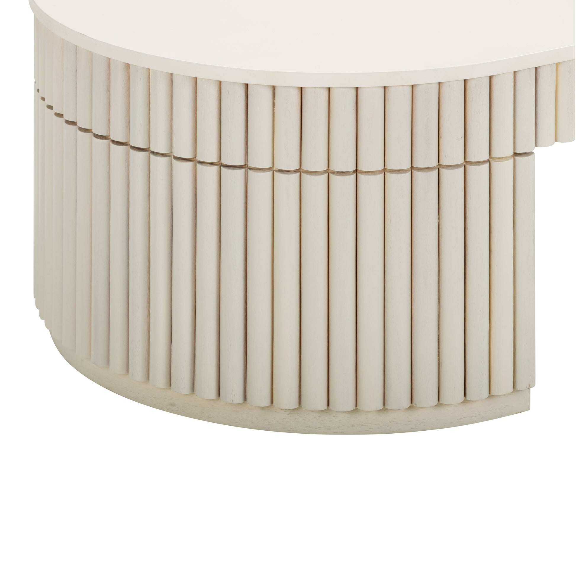 Bella 48" Cream Oval Coffee Table