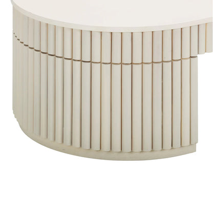 Bella 48" Cream Oval Coffee Table