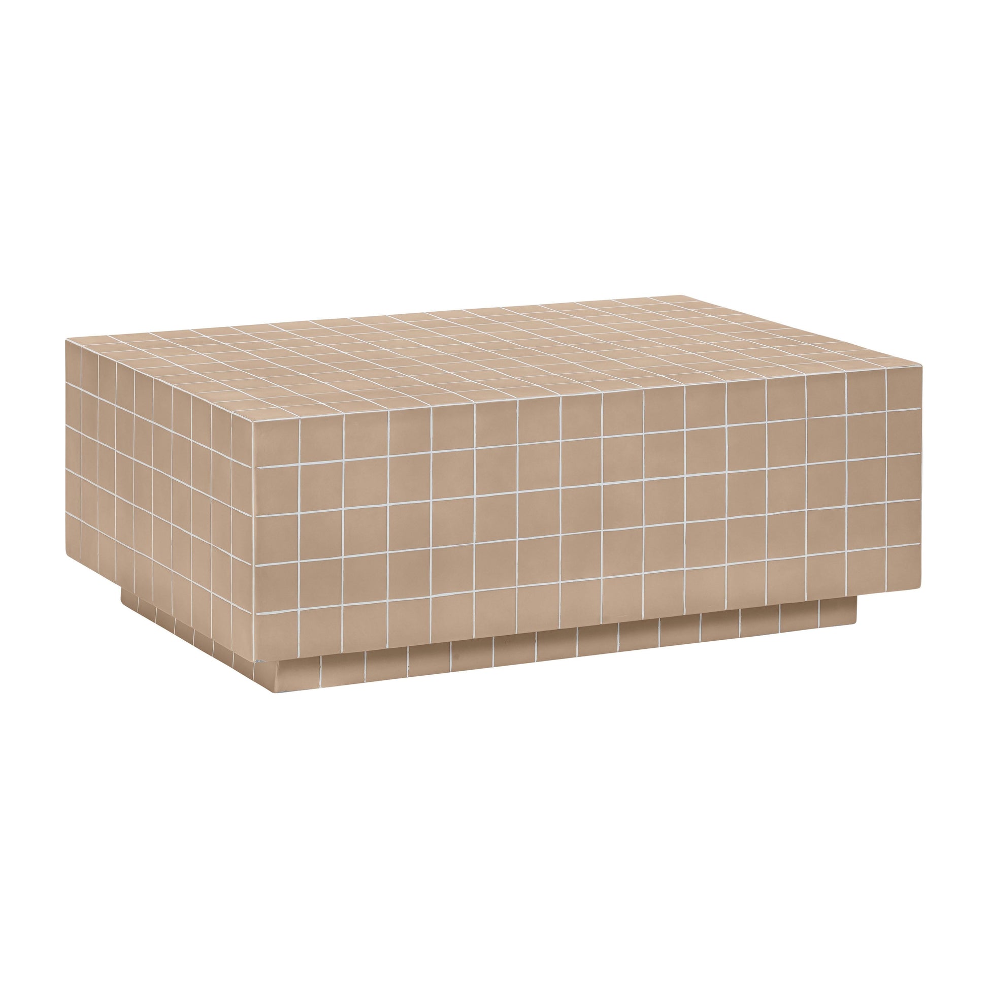 Mixie 39" Tile Indoor/Outdoor Coffee Table - Taupe