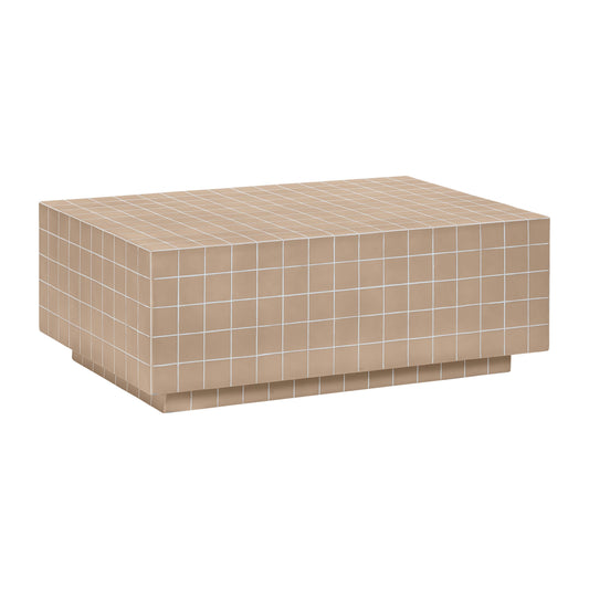 Mixie 39" Tile Indoor/Outdoor Coffee Table - Taupe