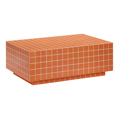 Mixie 39" Tile Indoor/Outdoor Coffee Table - Orange