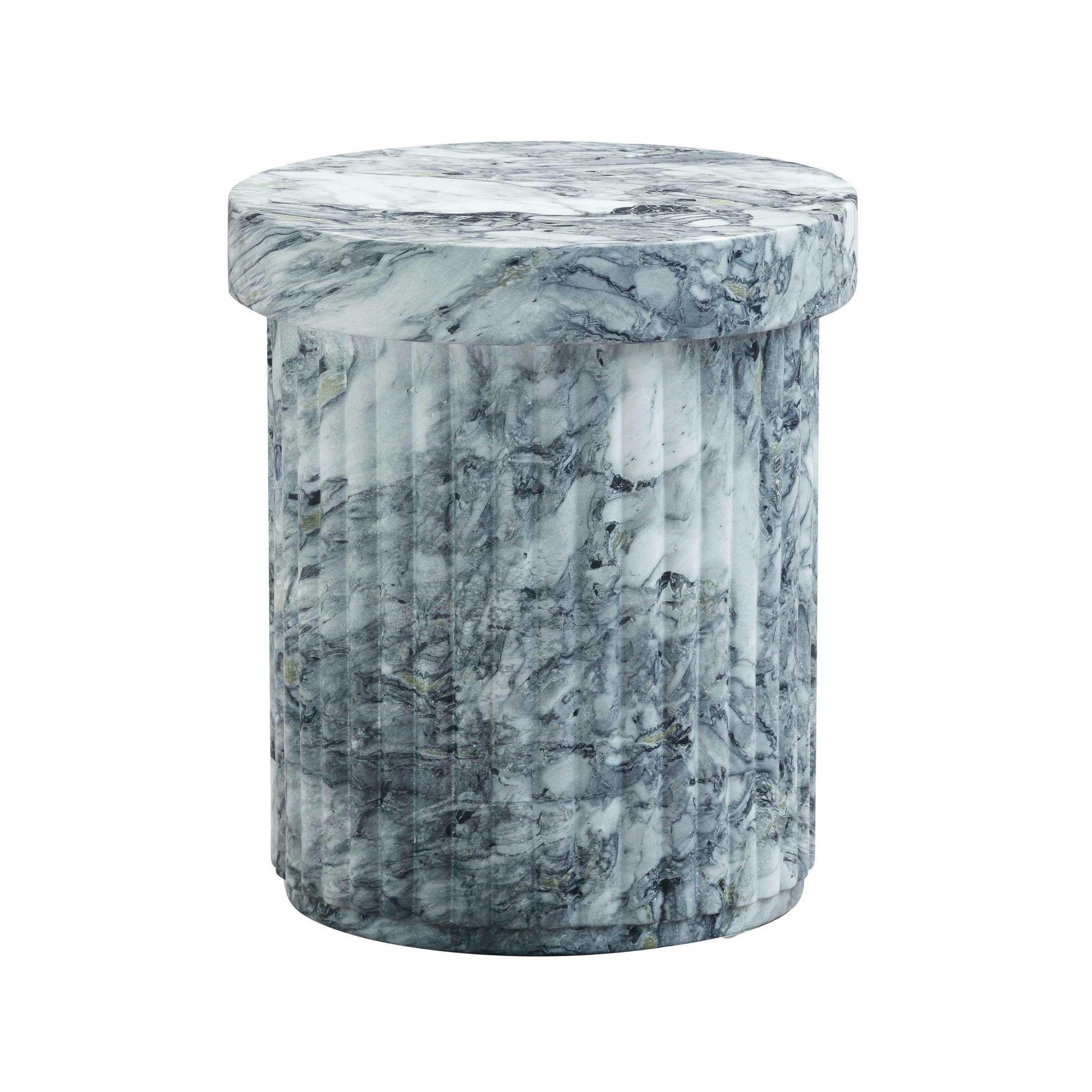 Serafina Faux Marble Concrete Indoor / Outdoor Side Table - Default Variant