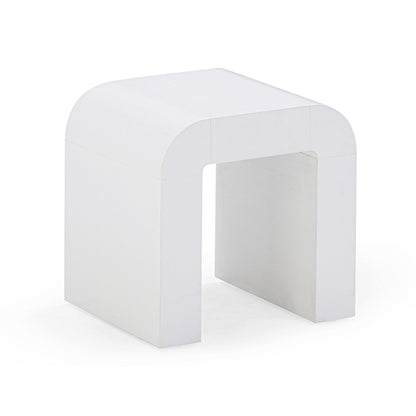 Hump Arched Side Table - White