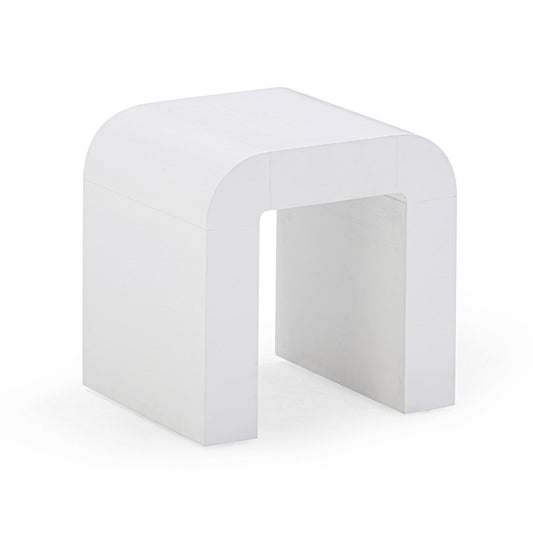 Hump Arched Side Table - White