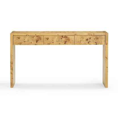 Brandyss 54" Burl Console Table - Natural
