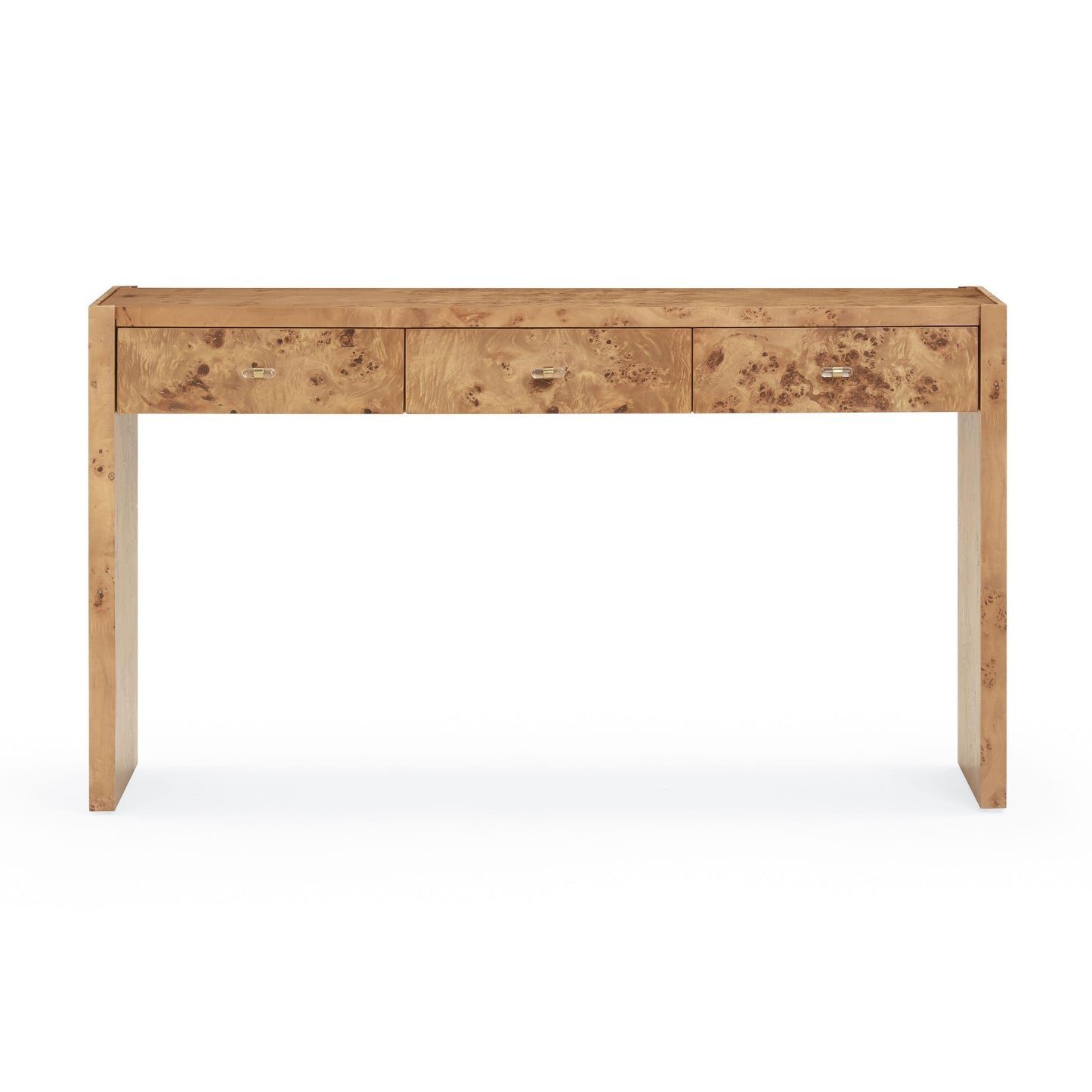 Brandyss 54" Burl Console Table - Honey