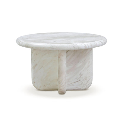 Juju Faux Marble Indoor/Outdoor Round Coffee Table (24"-32") - 24"