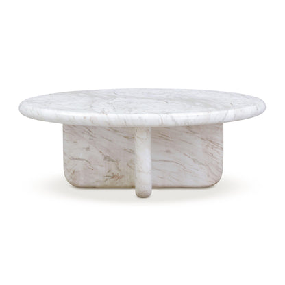 Juju Faux Marble Indoor/Outdoor Round Coffee Table (24"-32") - 32"