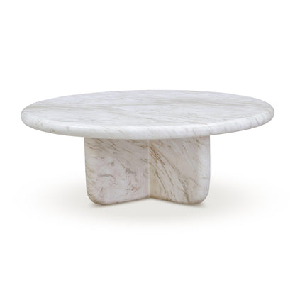 Juju Faux Marble Indoor/Outdoor Round Coffee Table (24"-32")