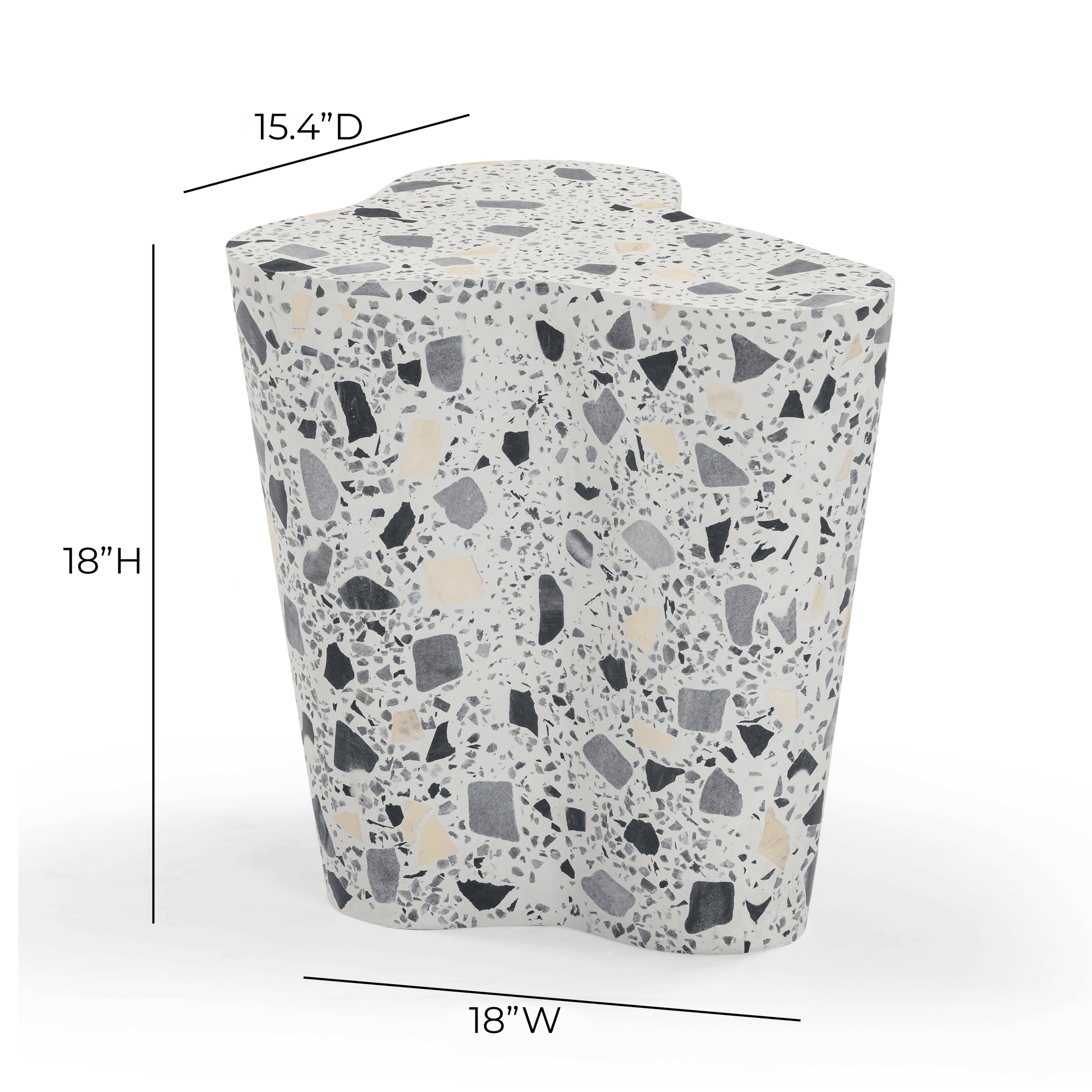 Slab Faux Terrazzo Indoor/Outdoor Side Table