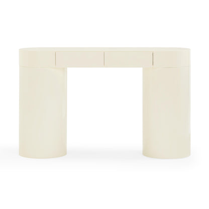 Mira 50" High Gloss Console Table - Cream