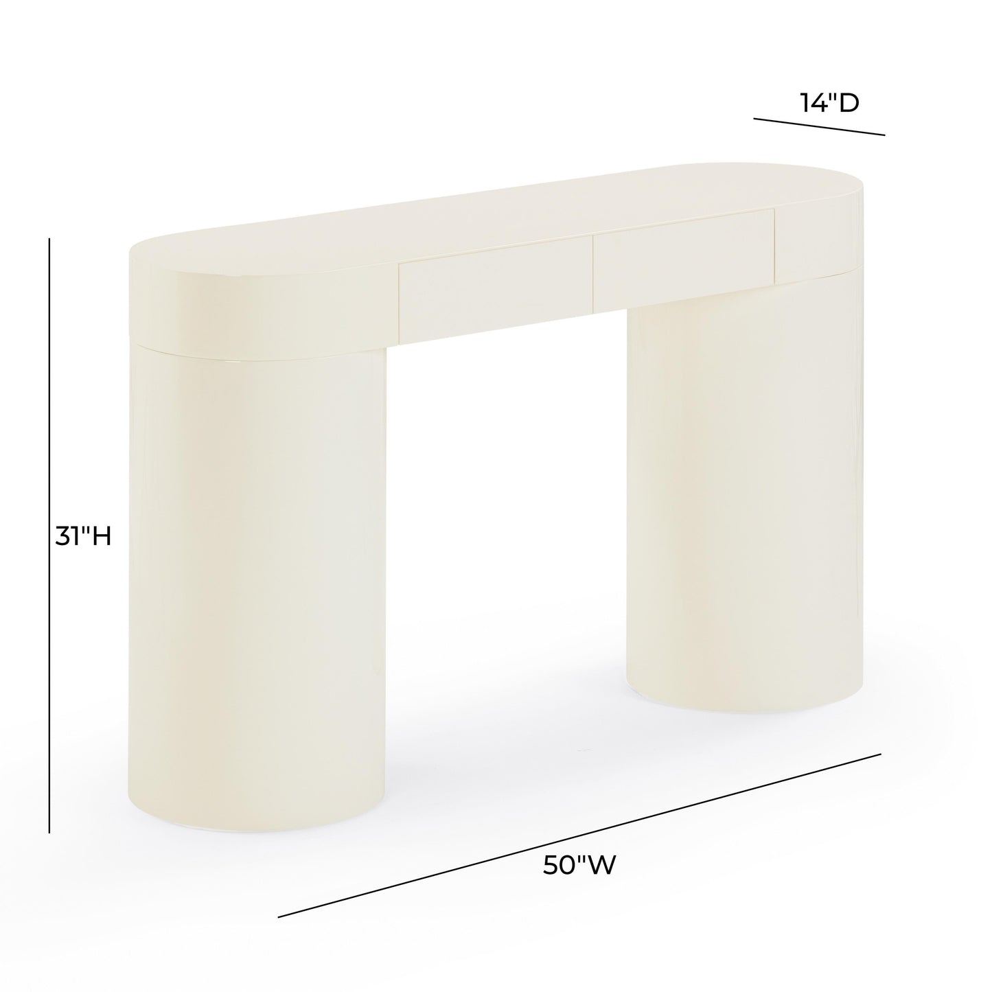 Mira 50" High Gloss Console Table