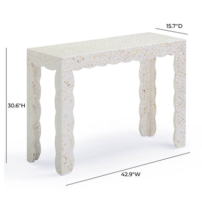 Piara 43" Natural Capiz Shell Console Table