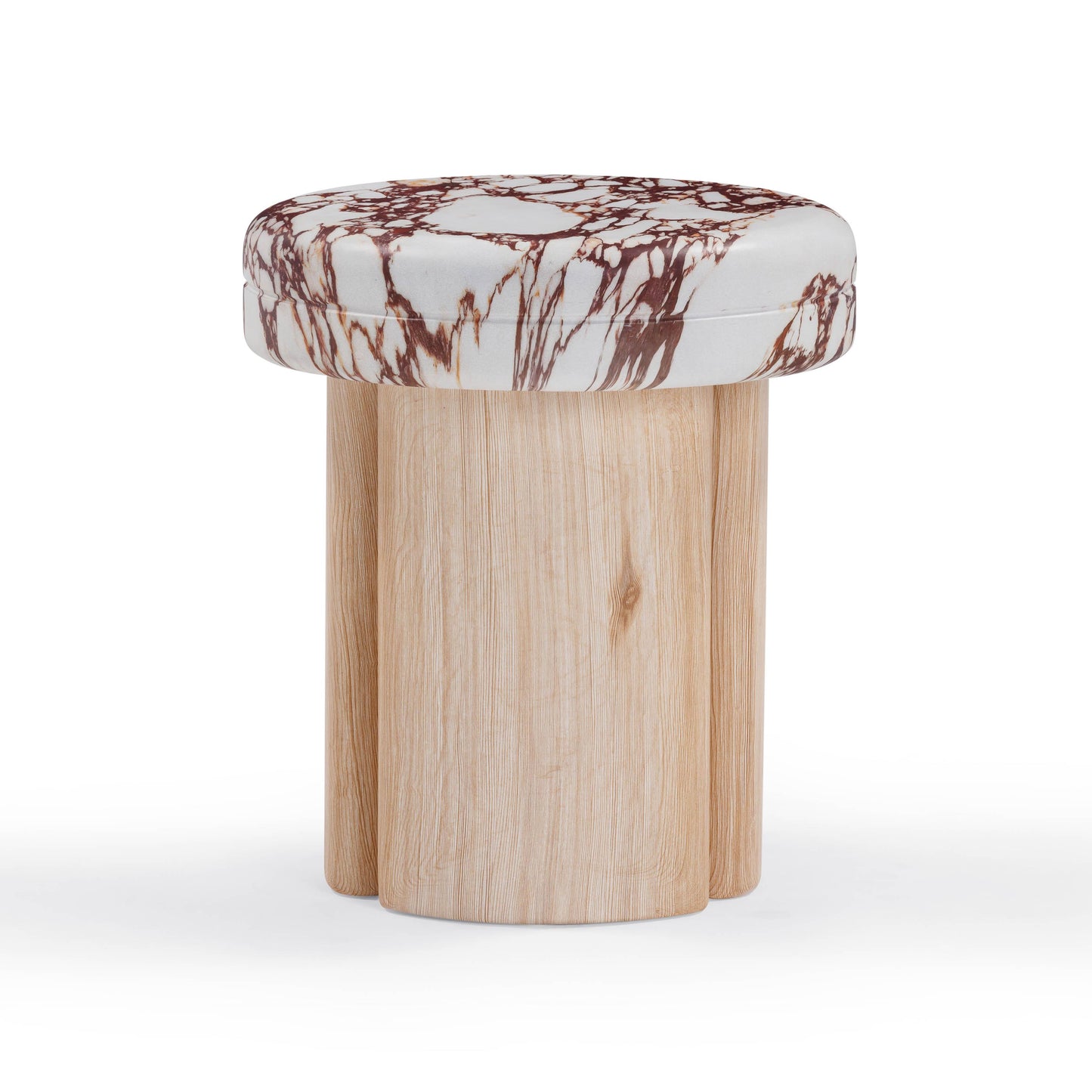 Sheila Textured Concrete Indoor / Outdoor Side Table - Multi/Natural
