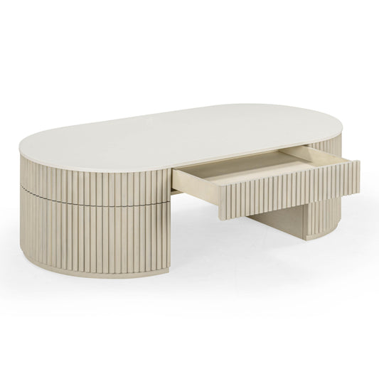 Bella 52" Cream Large Storage Coffee Table - Default Variant