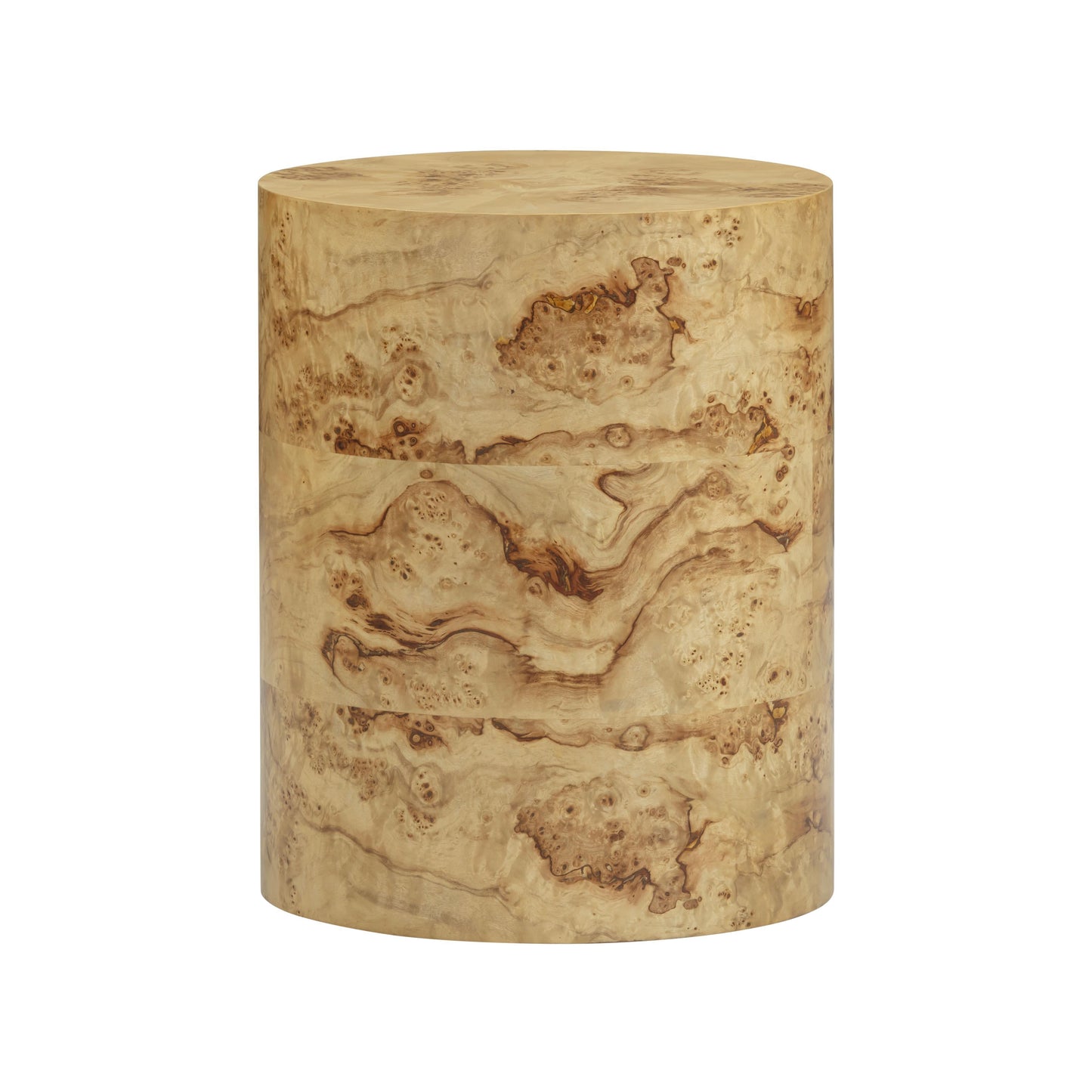 Fig Natural Burl Drum Side Table - Default Variant