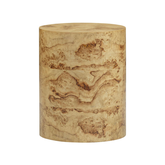 Fig Natural Burl Drum Side Table - Default Variant
