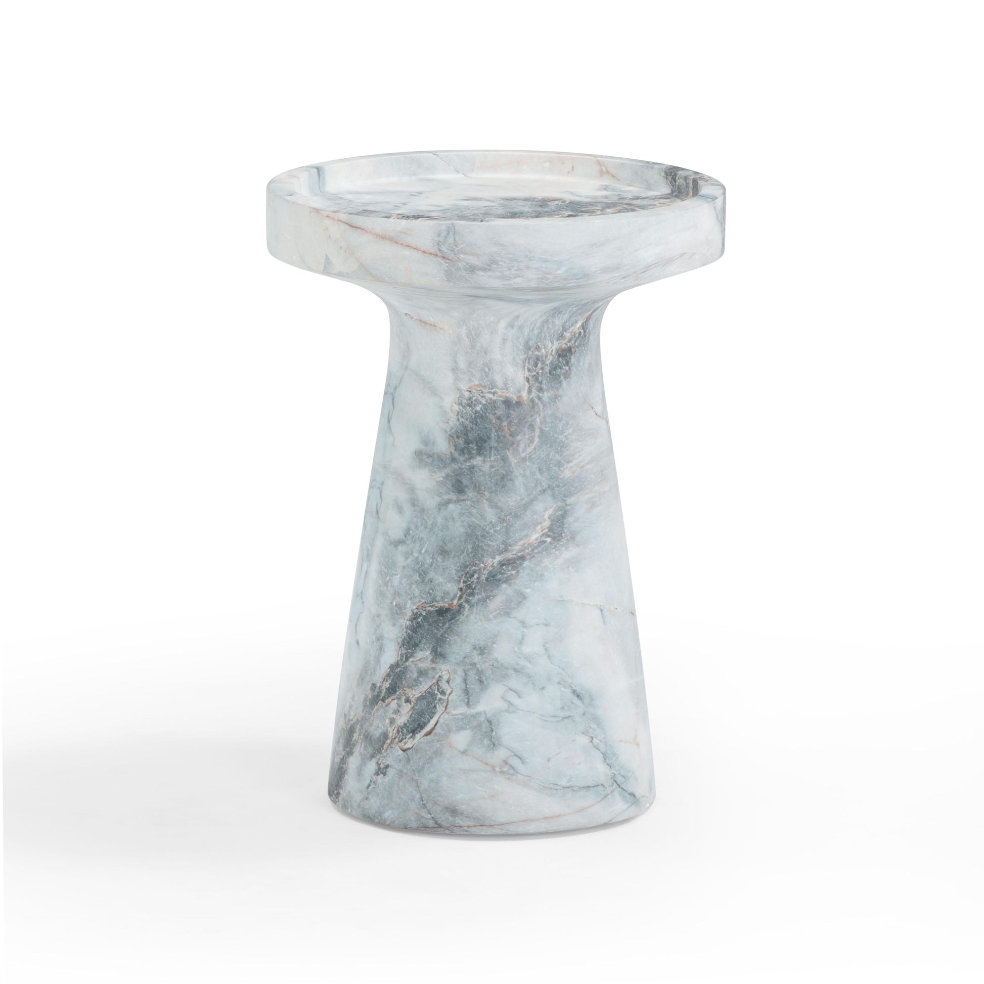 Zara Faux Aegean Marble Indoor/Outdoor Side Table - Default Variant