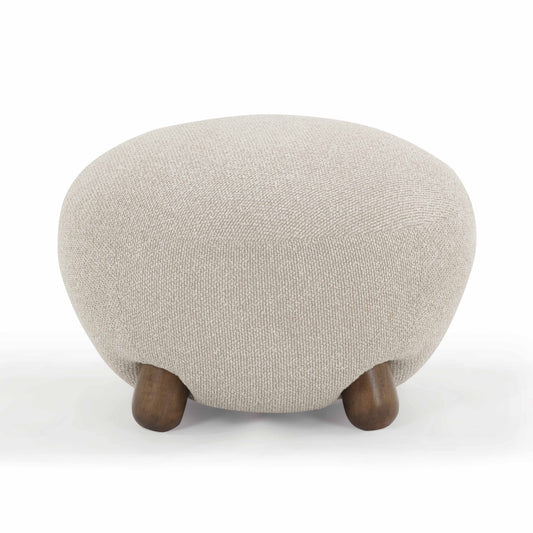 Pucker Warm Grey Performance Boucle Ottoman - Default Variant