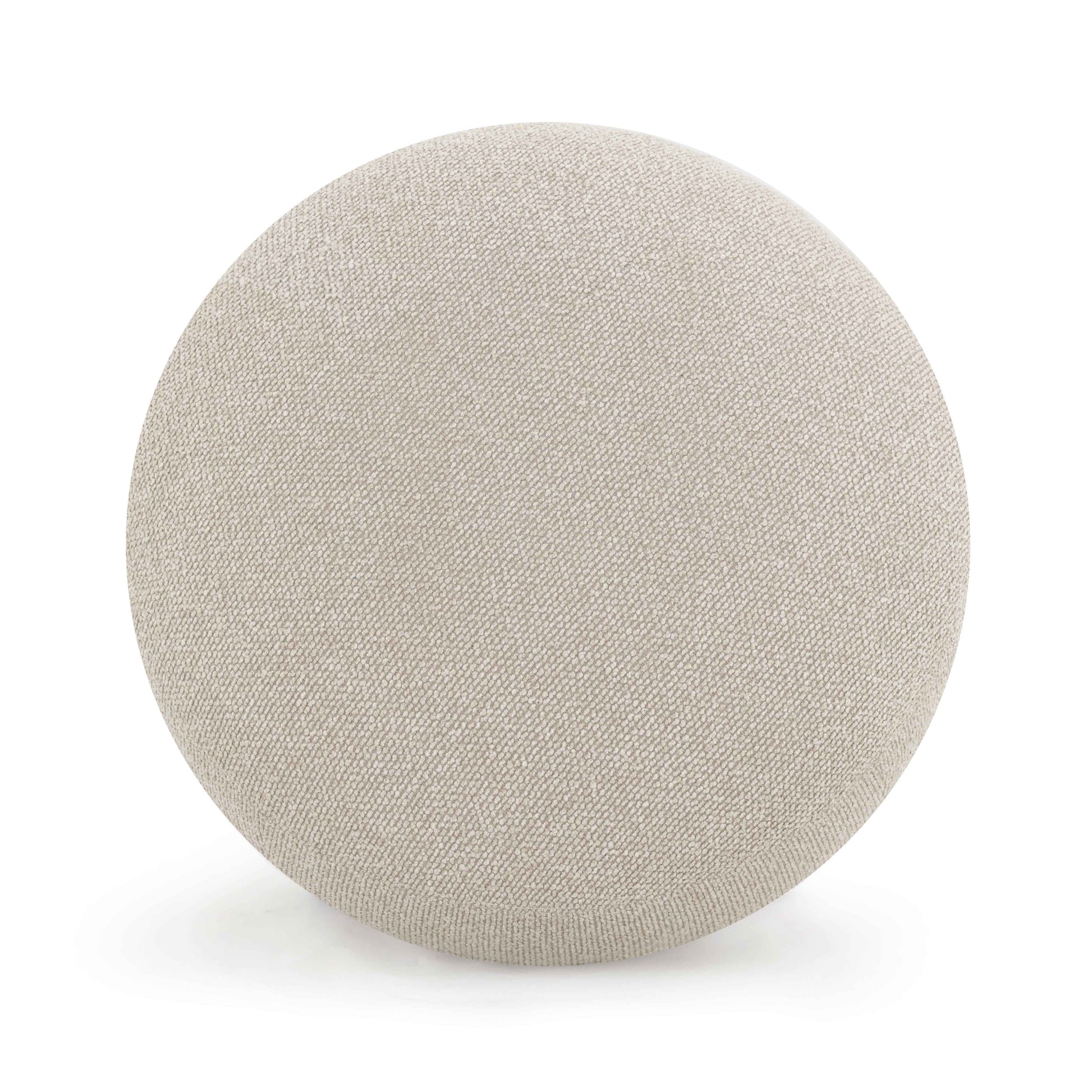 Pucker Warm Grey Performance Boucle Ottoman