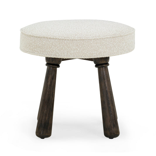 Pookie Performance Boucle Accent Stool - Cream