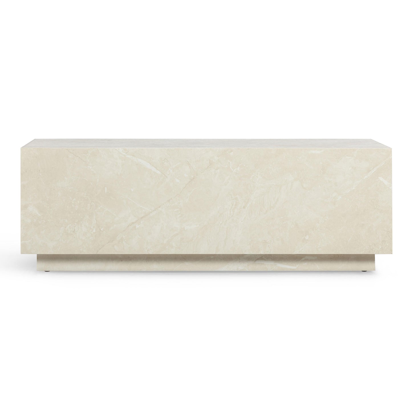 Romy 47" Rectangular Coffee Table - Cream Travertine